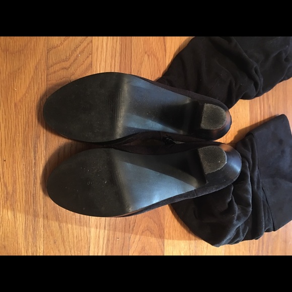 Platform boots. Suede gathered. - Picture 5 of 5